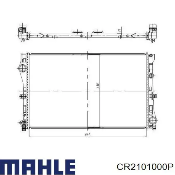 CR2101000P Mahle Original radiador de esfriamento de motor