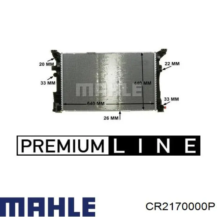 CR2170000P Mahle Original radiador de esfriamento de motor