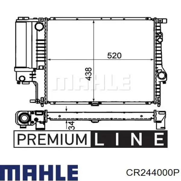 CR244000P Mahle Original радиатор