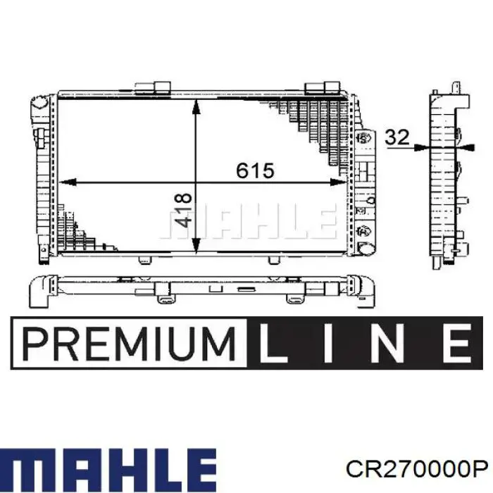 CR270000P Mahle Original радиатор