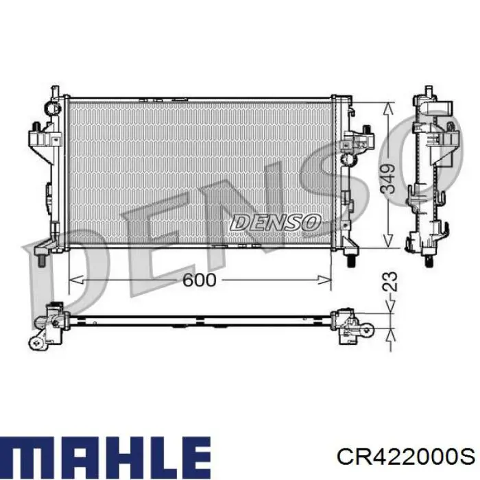 CR 422 000S Mahle Original радиатор