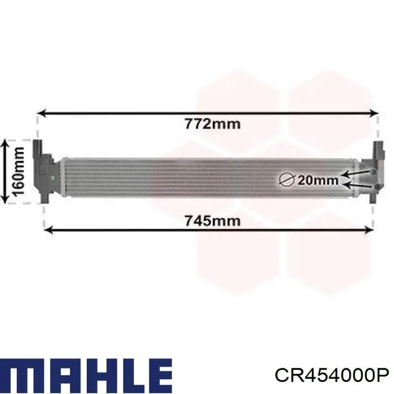 Radiador refrigeración del motor CR454000P Mahle Original