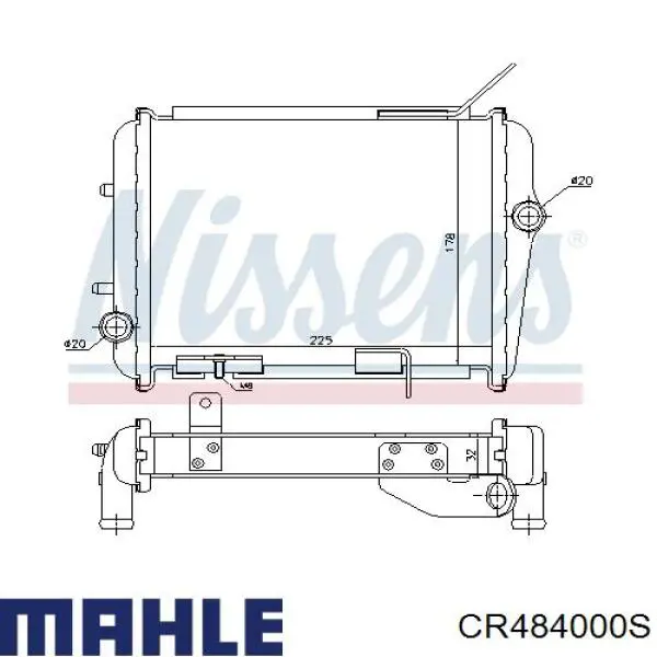 Радиатор CR484000S Mahle Original