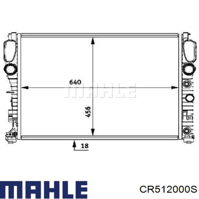 CR512000S Mahle Original radiador de esfriamento de motor