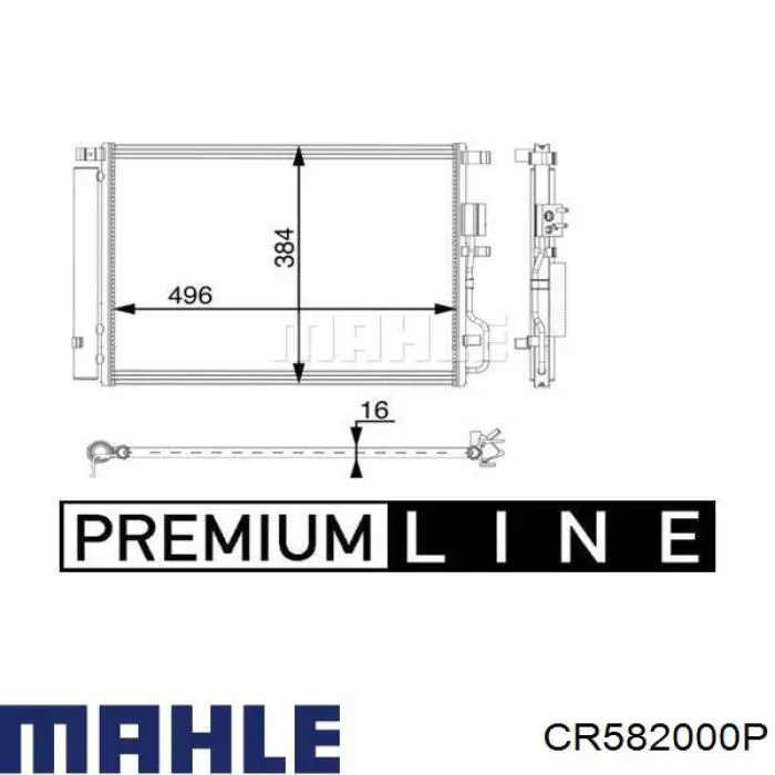 Радиатор CR582000P Mahle Original