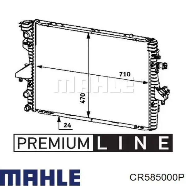 CR585000P Mahle Original radiador de esfriamento de motor