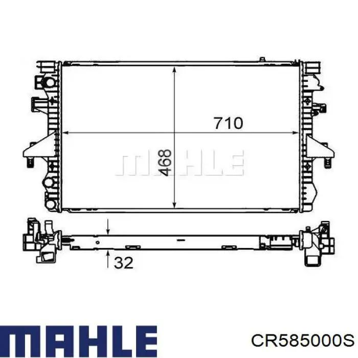 CR 585 000S Mahle Original радиатор