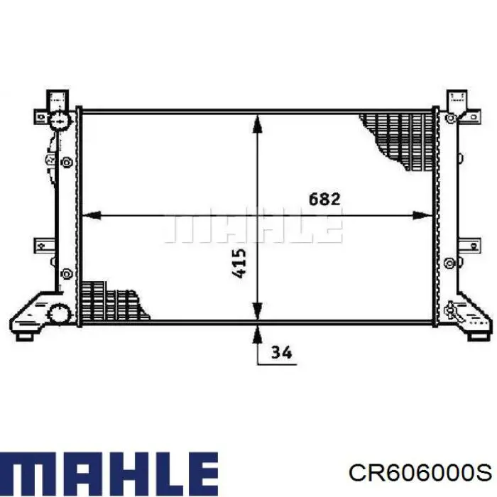 CR 606 000S Mahle Original радиатор