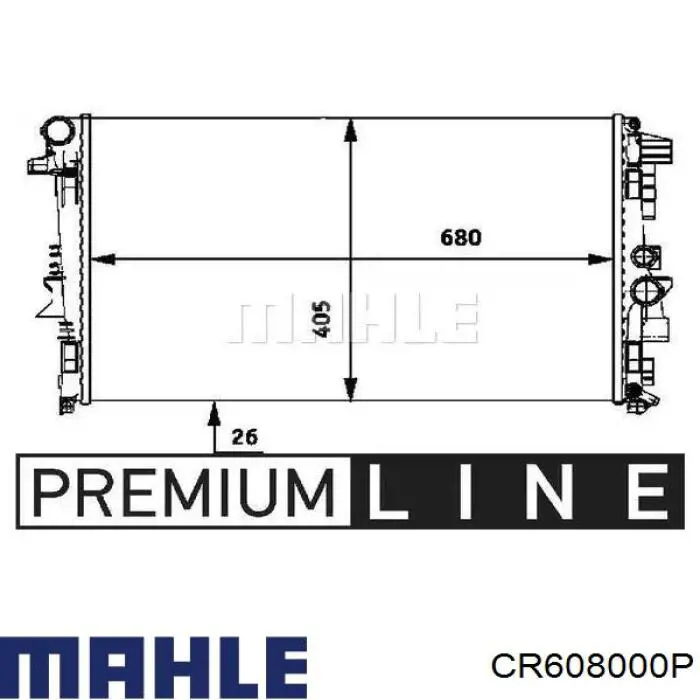CR 608 000P Mahle Original radiador de esfriamento de motor