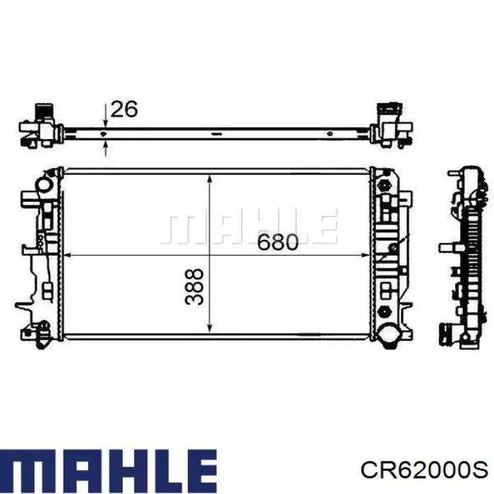 CR62000S Mahle Original радиатор