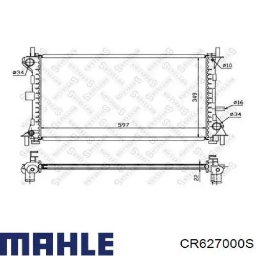 CR627000S Mahle Original радиатор