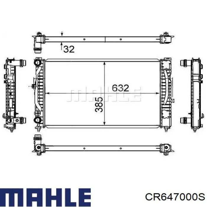 CR 647 000S Mahle Original радиатор