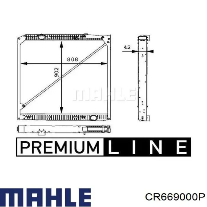 CR 669 000P Mahle Original радиатор