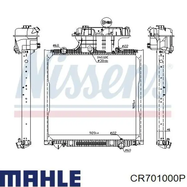 CR701000P Mahle Original радиатор