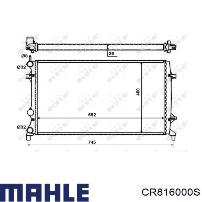 CR816000S Mahle Original radiador de esfriamento de motor