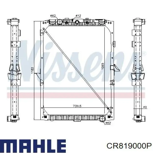 CR 819 000P Mahle Original радиатор