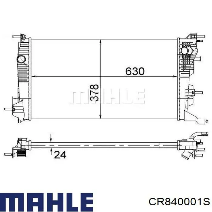 CR 840 001S Mahle Original радиатор