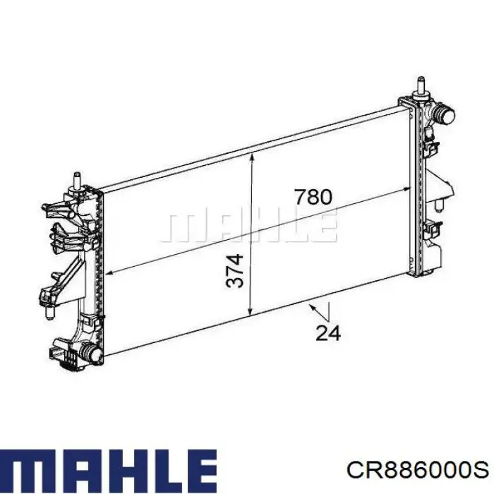 CR 886 000S Mahle Original радиатор