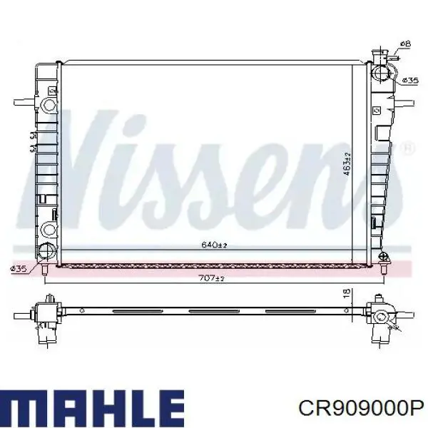 Радиатор охлаждения двигателя MAHLE CR909000P