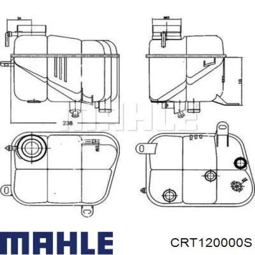 Бачок системы охлаждения CRT120000S Mahle Original