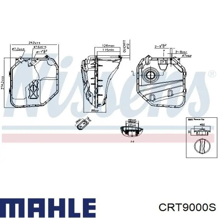 Бачок системы охлаждения CRT9000S Mahle Original