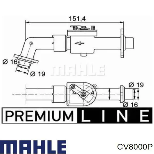 Grifo de estufa (calentador) CV8000P Mahle Original