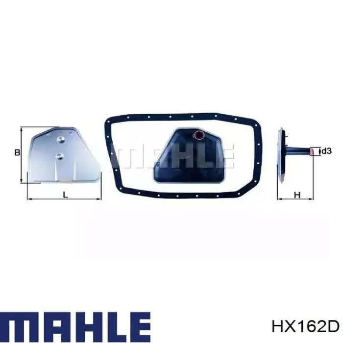 HX162D Mahle Original filtro da caixa automática de mudança