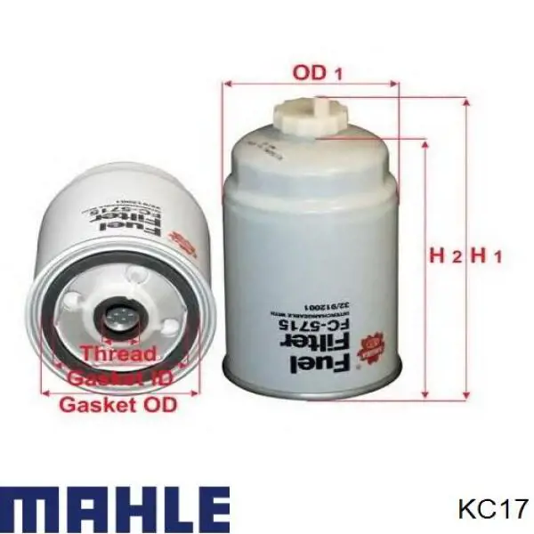 KC17 Mahle Original Фильтр топлива