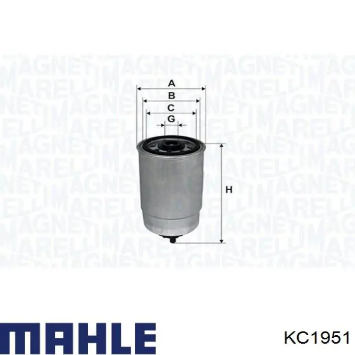 Фильтр топлива KC1951 MAHLE