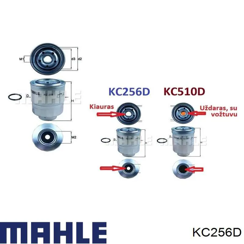 Filtro combustible KC256D Mahle Original