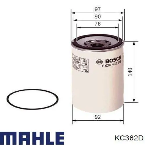 Фильтр топливный Mahle Original KC362D