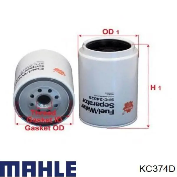 Filtro combustible KC374D Mahle Original