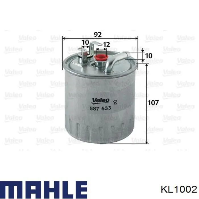 Фильтр тонкой очистки топлива Mahle Original KL1002 цена, от 13.39 USD