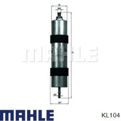 Filtro combustible KL104 Mahle Original