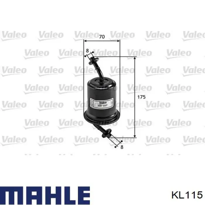 Фильтр тонкой очистки топлива Mahle Original KL115 цена, от 6.93 USD