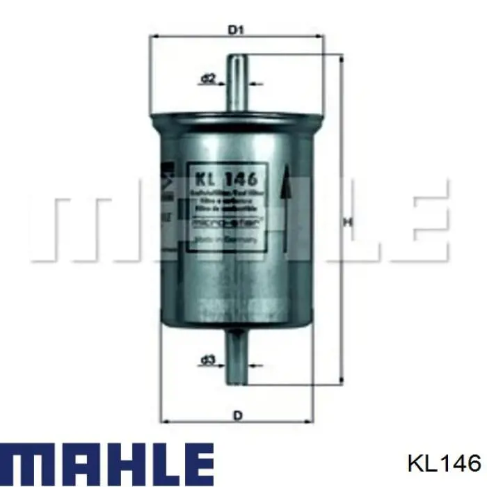 Filtro combustible KL146 Mahle Original