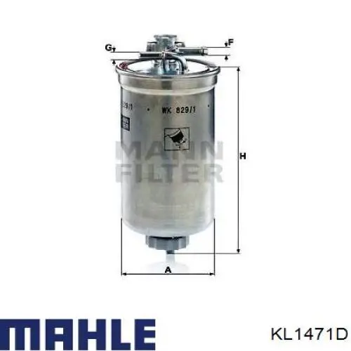 Топливный фильтр KL1471D Mahle Original