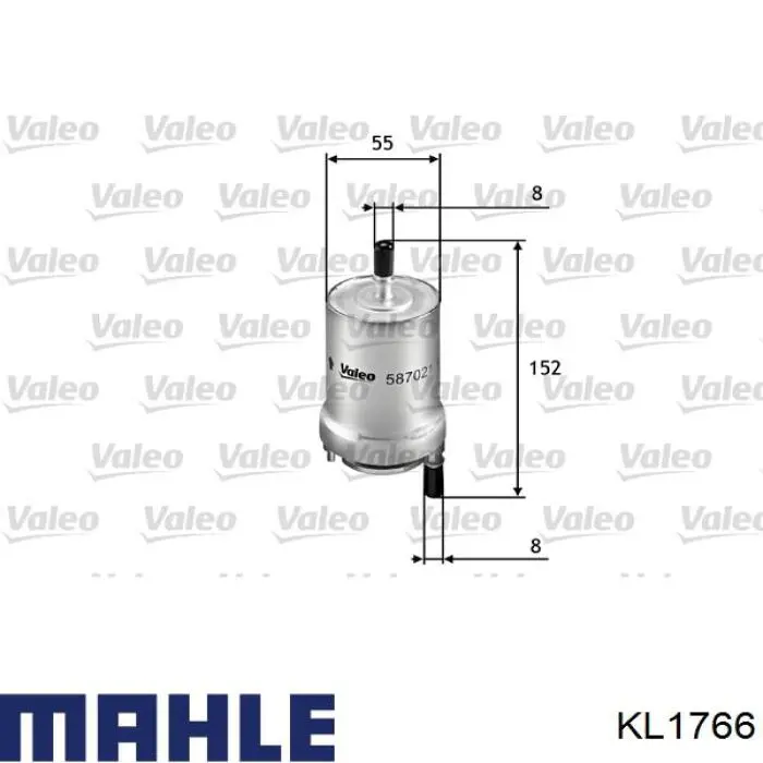 Топливный фильтр KL1766 Mahle Original