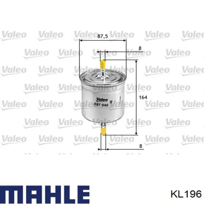 Топливный фильтр KL196 Mahle Original