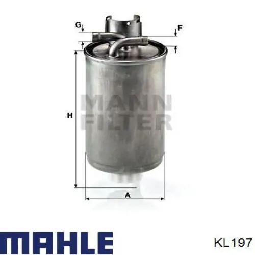 Топливный фильтр KL197 Mahle Original