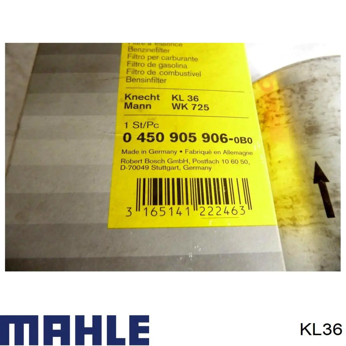 Топливный фильтр KL36 Mahle Original