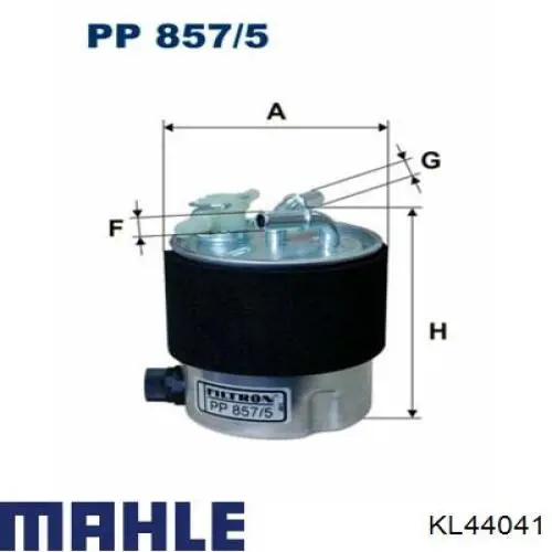 Фильтр топливный Mahle Original KL44041