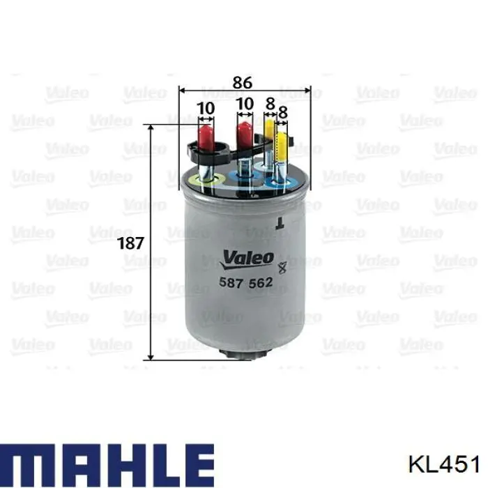 Фильтр тонкой очистки топлива Mahle Original KL451 цена, от 40.26 USD