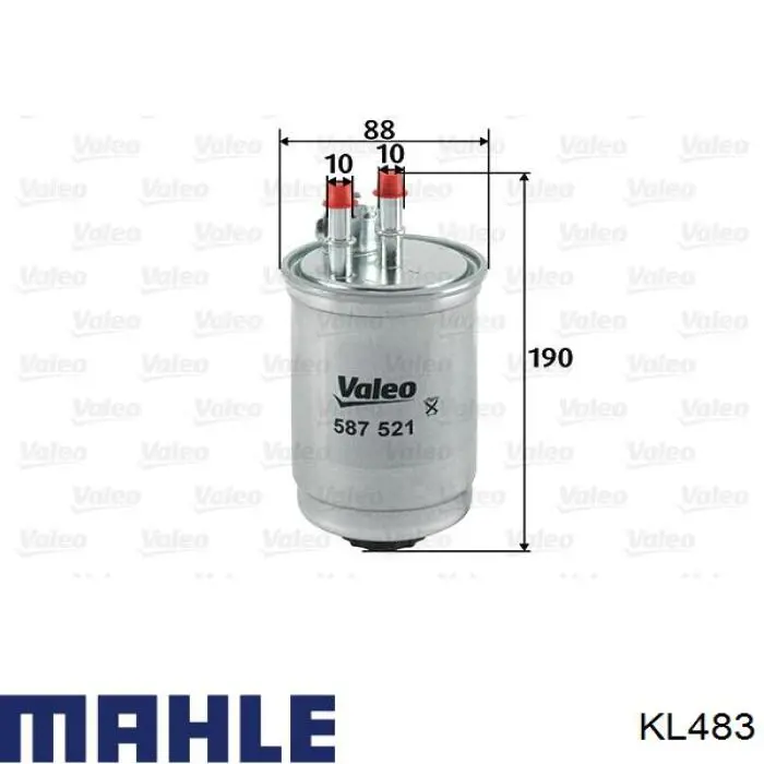 Купить KL483 Mahle Original Фильтр-отстойник топлива грубой очистки