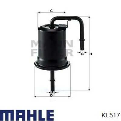 Filtro combustible KL517 Mahle Original