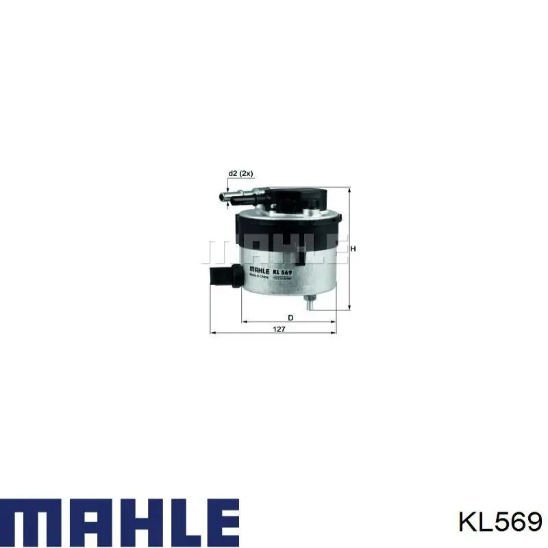 Filtro combustible KL569 Mahle Original