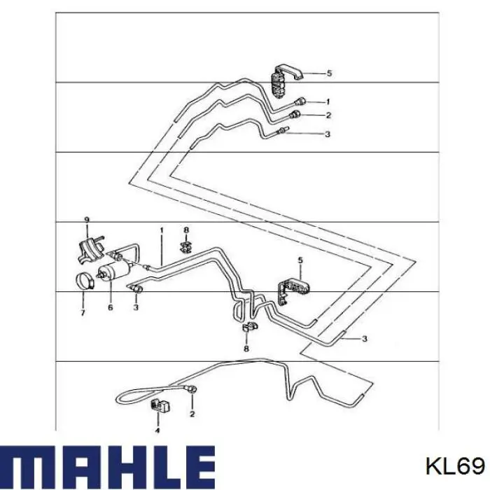 Купить KL69 Mahle Original Фильтр-отстойник топлива грубой очистки