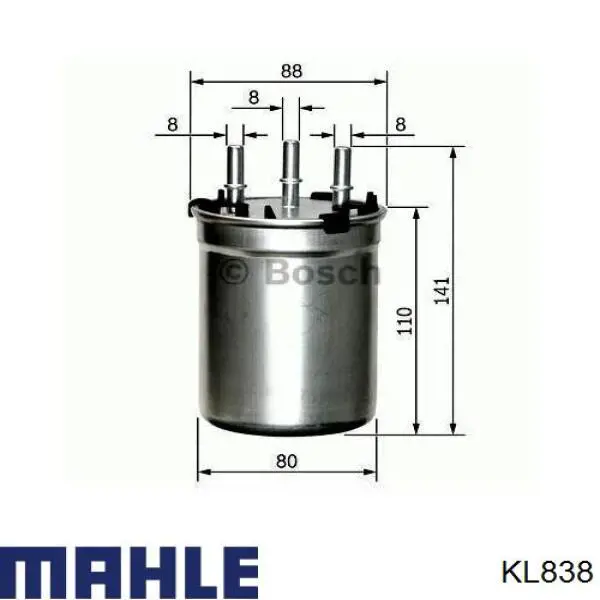 Топливный фильтр KL838 Mahle Original