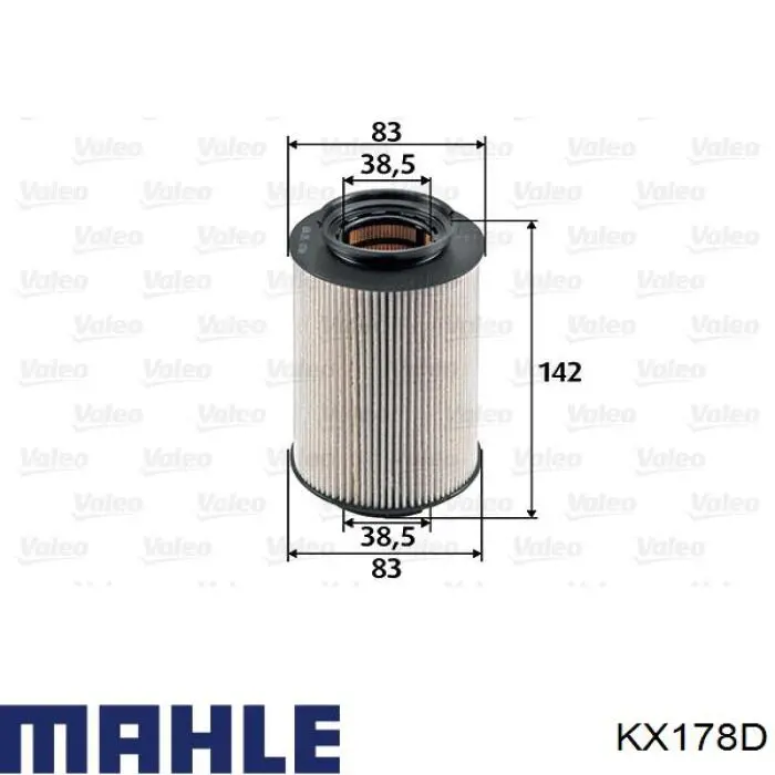 Топливный фильтр KX178D Mahle Original