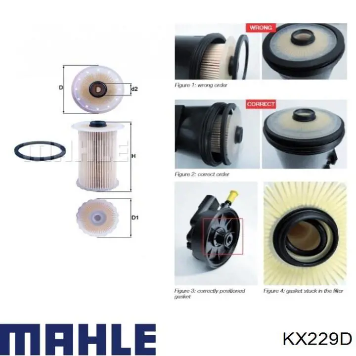 KX229D Mahle Original топливный фильтр